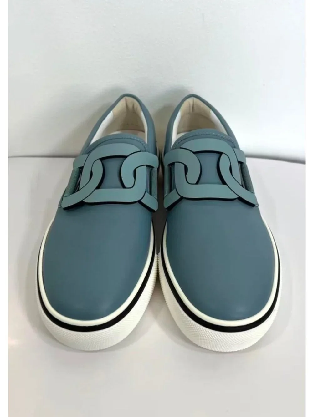 Tod’s Women’s Catena Pelle Slip-on Leather Sneakers Light Blue EU38